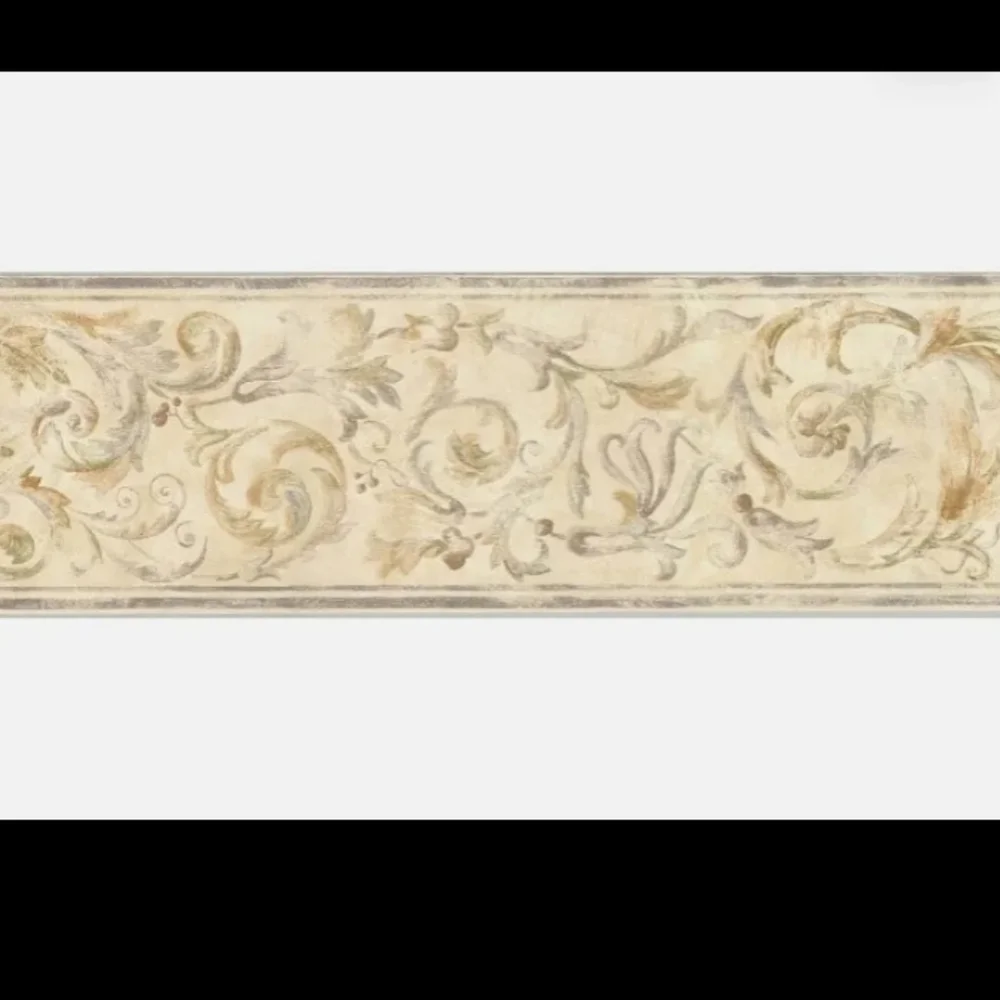 Wallpaper Border Architecture Leaf Victorian Scroll